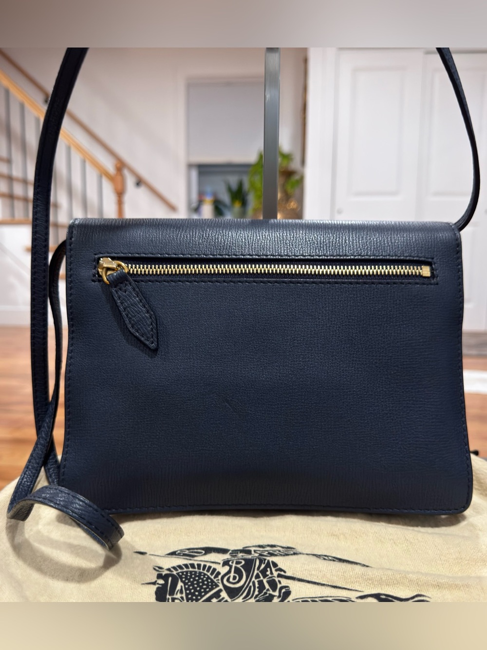 Burberry House Check Canvas Blue Leather Macken
Crossbody Bag - Picture 2 of 13